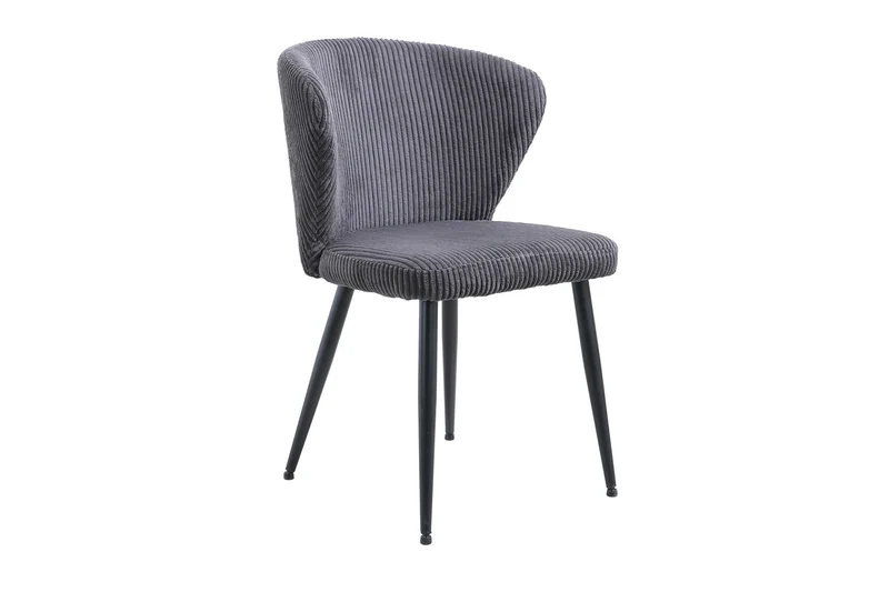 Chaise Tornado côtelé Gris