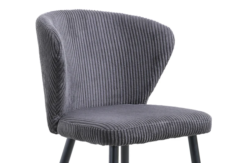 Chaise Tornado côtelé Gris
