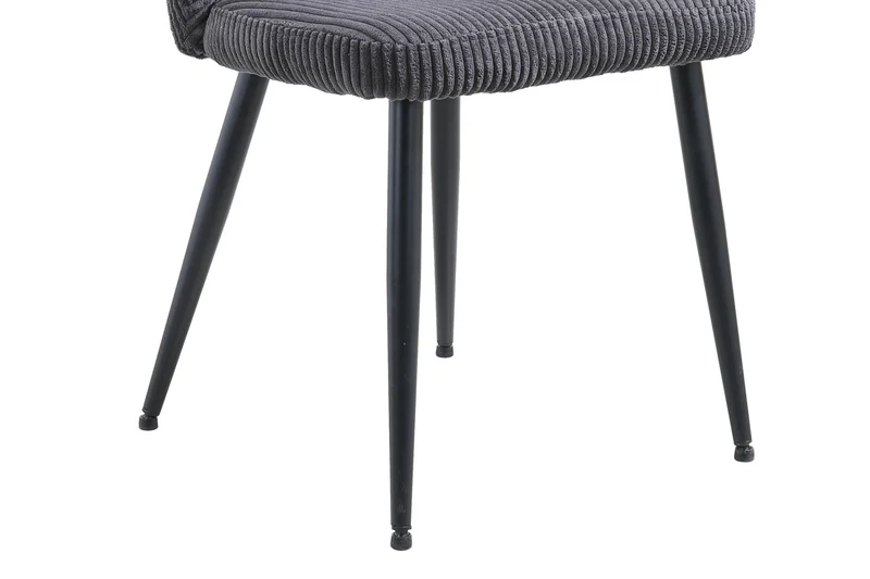 Chaise Tornado côtelé Gris
