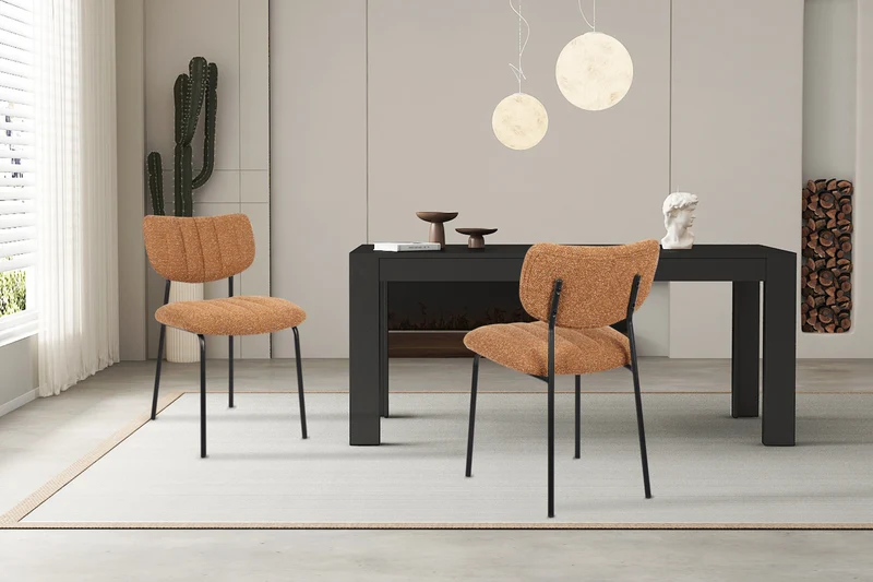 Lot de Chaises Antura Tissu Ote Orange
