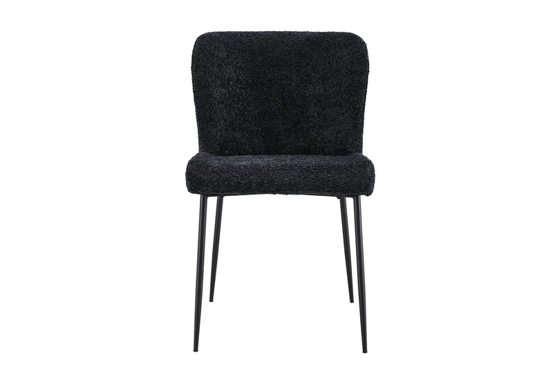 Lot de Chaises Lisa Bouclé Noir Gris