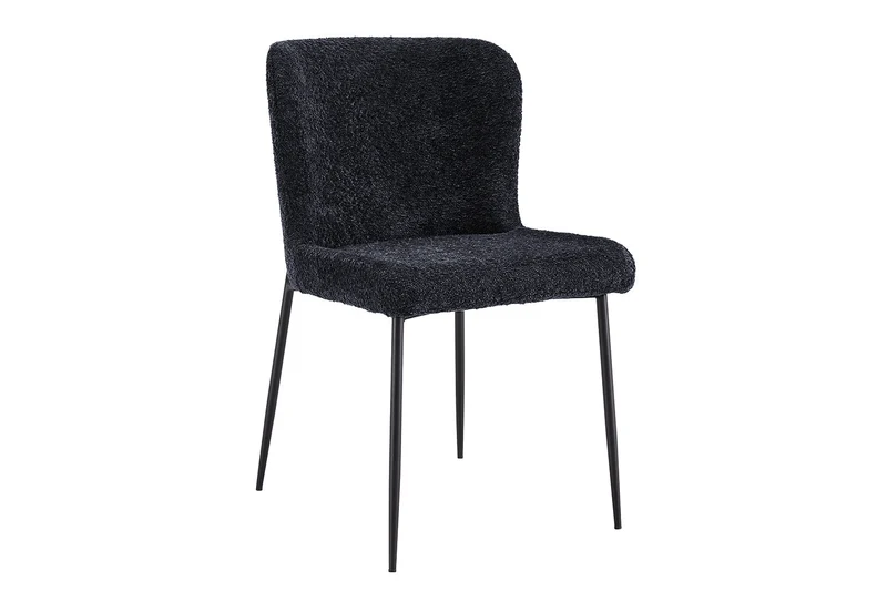 Lot de Chaises Lisa Bouclé Noir Gris