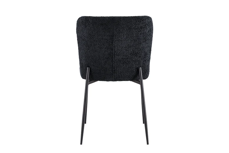 Lot de Chaises Lisa Bouclé Noir Gris