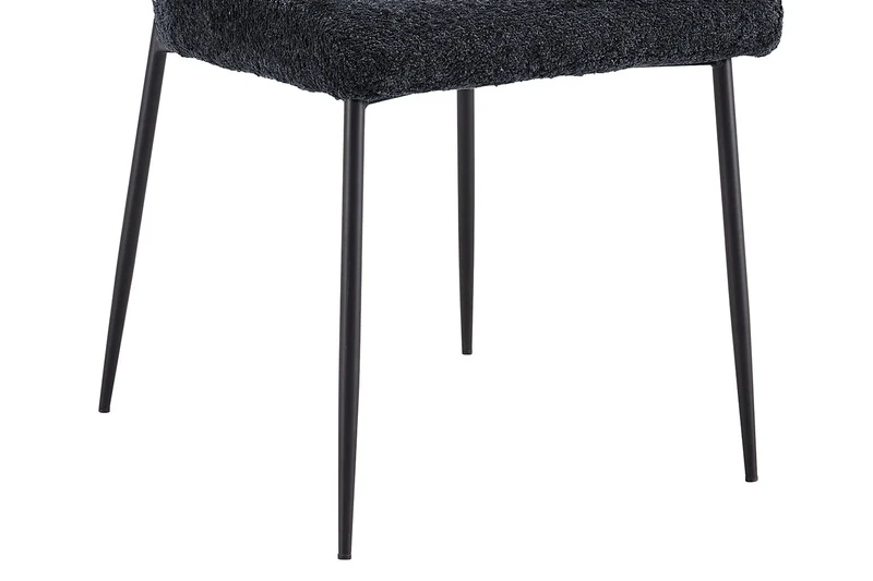 Lot de Chaises Lisa Bouclé Noir Gris