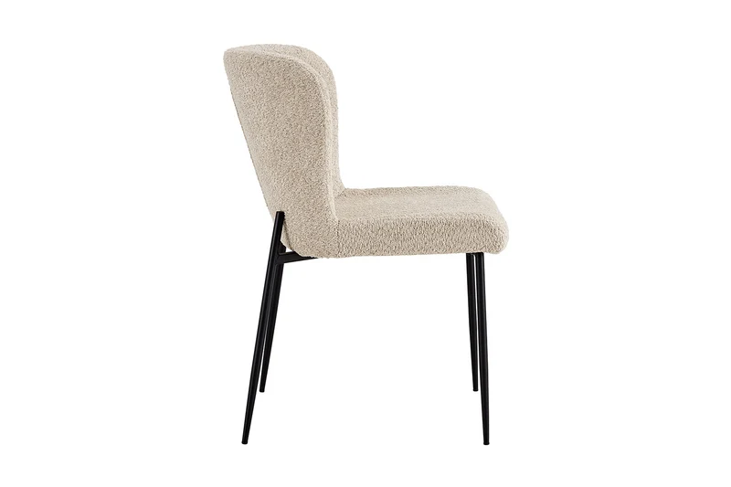 Lot de Chaises Lisa Bouclé Beige