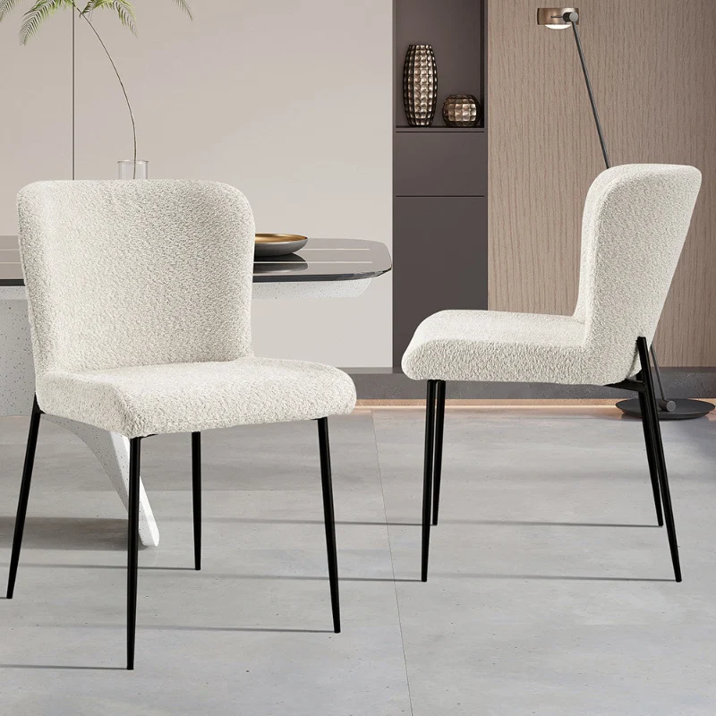 Lot de Chaises Lisa Bouclé Ecru