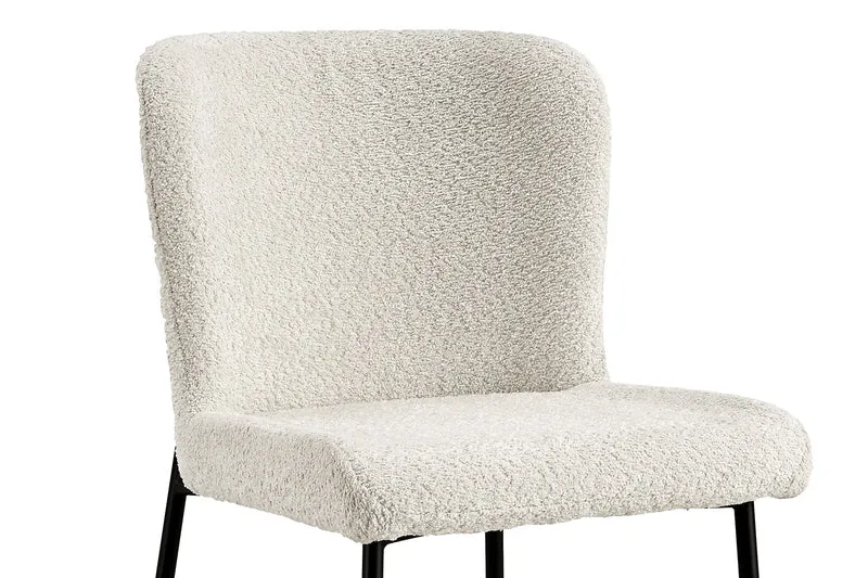 Lot de Chaises Lisa Bouclé Ecru