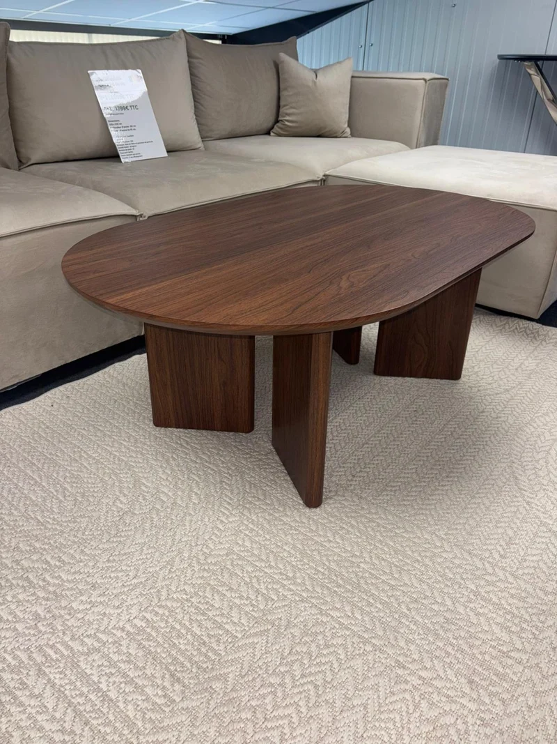 Table basse Numidia effet noyer 120x70x45 cm