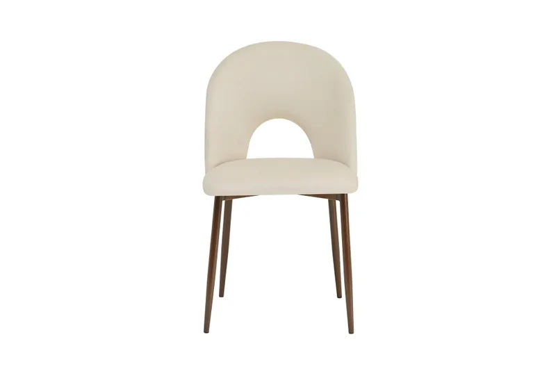 Chaise Teddy Structure Métal effet Bois Noyer | Velours Style Classique