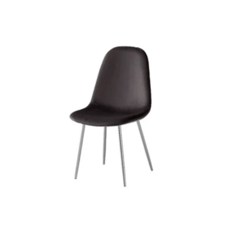 Chaise Maya - Structure Argent Velours Alvéolé Style Scandinave