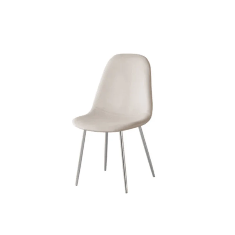 Chaise Maya - Structure Argent Velours Alvéolé Style Scandinave