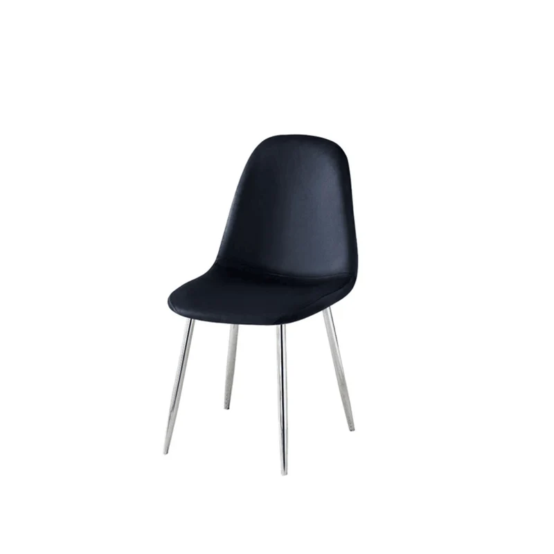Chaise Maya - Structure Argent Velours Alvéolé Style Scandinave