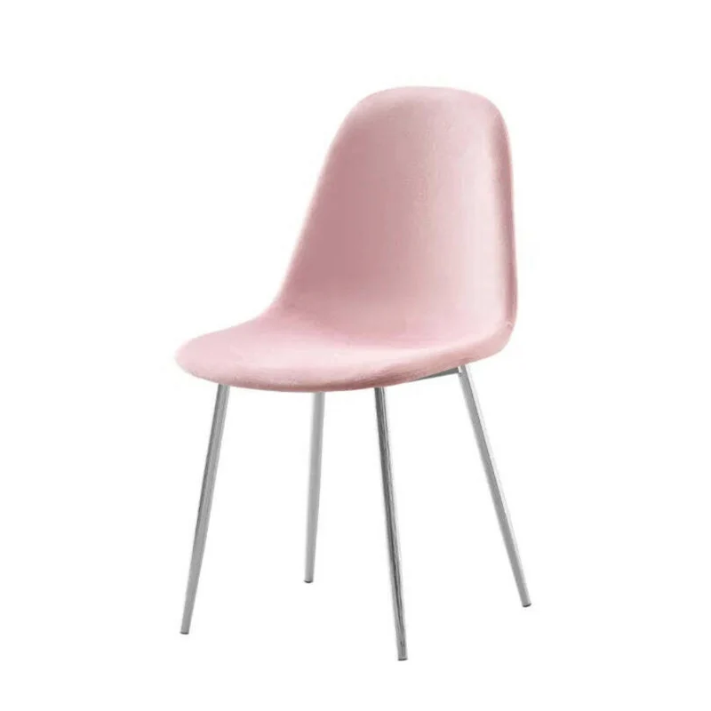 Chaise Maya - Structure Argent Velours Alvéolé Style Scandinave