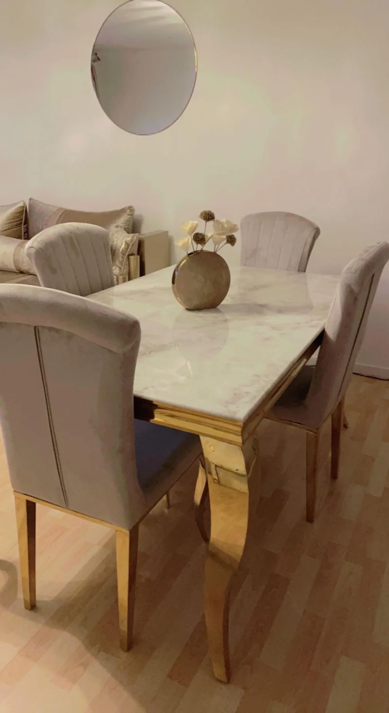 Chaise Nansouty – Style Louis, structure Or | ARBA Home