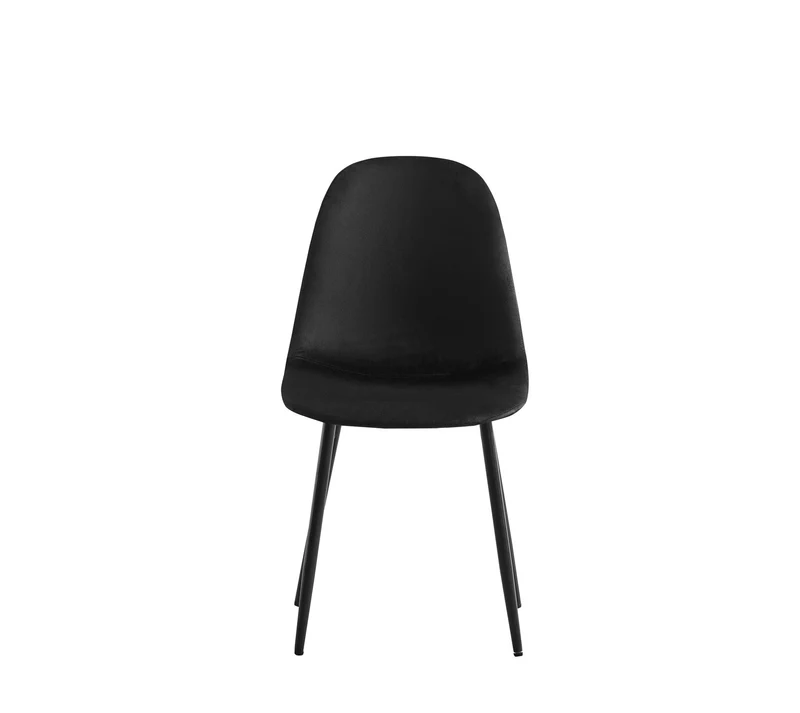 Chaise Maya - Structure Acier Noir velours Style Scandinave