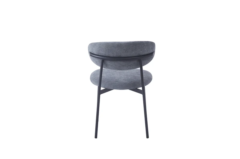 Chaise Lulu - Structure Metal Noir, Style Varna