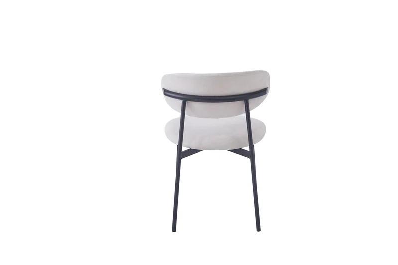 Chaise Lulu - Structure Metal Noir, Style Varna