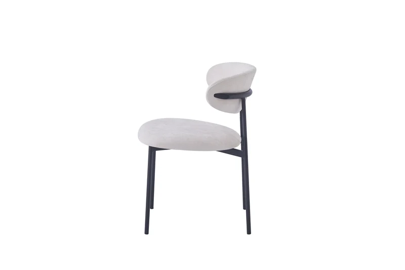 Chaise Lulu - Structure Metal Noir, Style Varna
