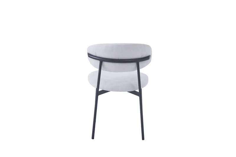 Chaise Lulu - Structure Metal Noir, Style Varna