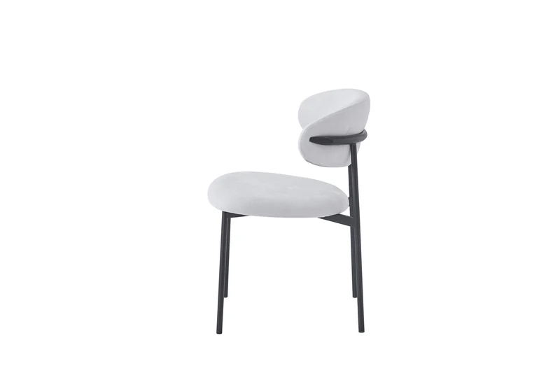 Chaise Lulu - Structure Metal Noir, Style Varna
