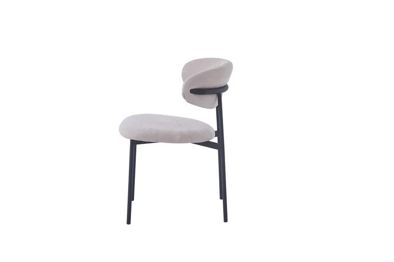 Chaise Lulu - Structure Metal Noir, Style Varna