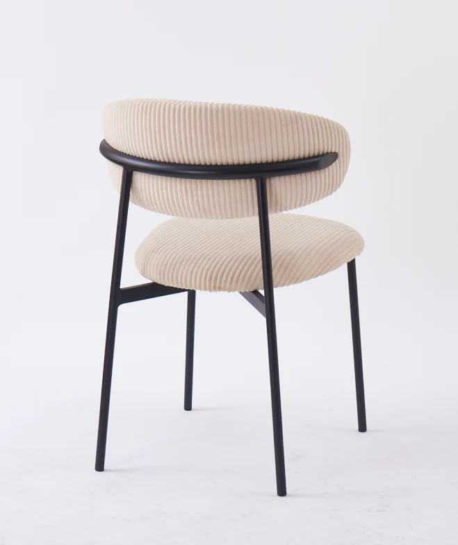 Chaise Lulu - Structure Metal Noir, Style Varna