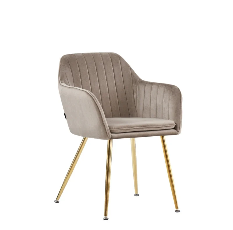Chaise Intendance Tissu Velours Moka