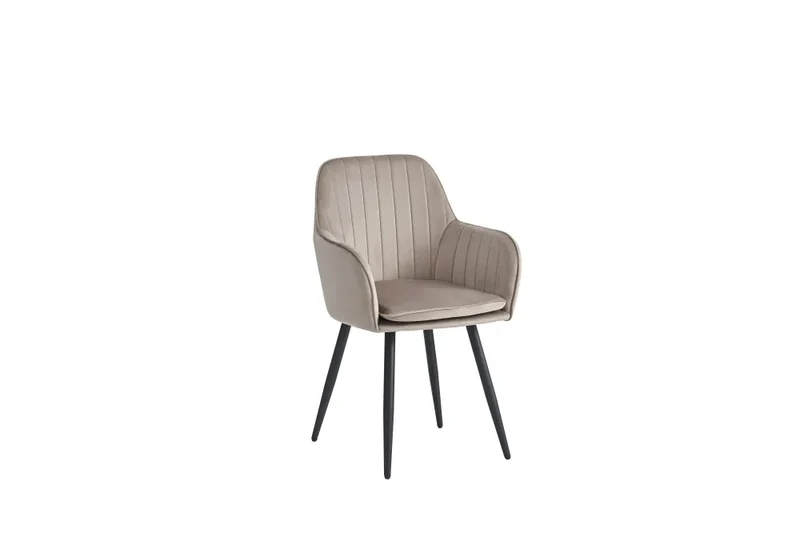 Chaise Intendance Tissu Velours Moka