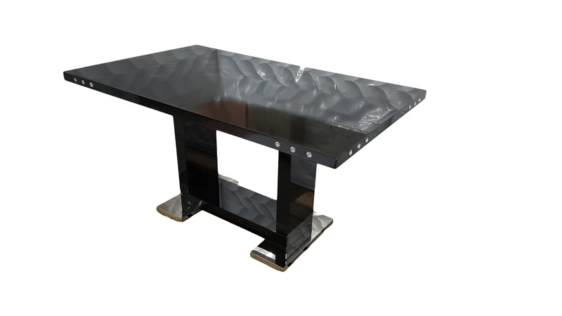 TABLE REPAS VANESSA NOIR LAQUÉ 150x90x75 cm