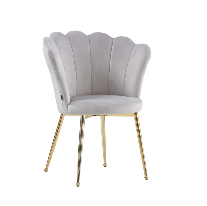 Chaise Quinconce Or velours gris