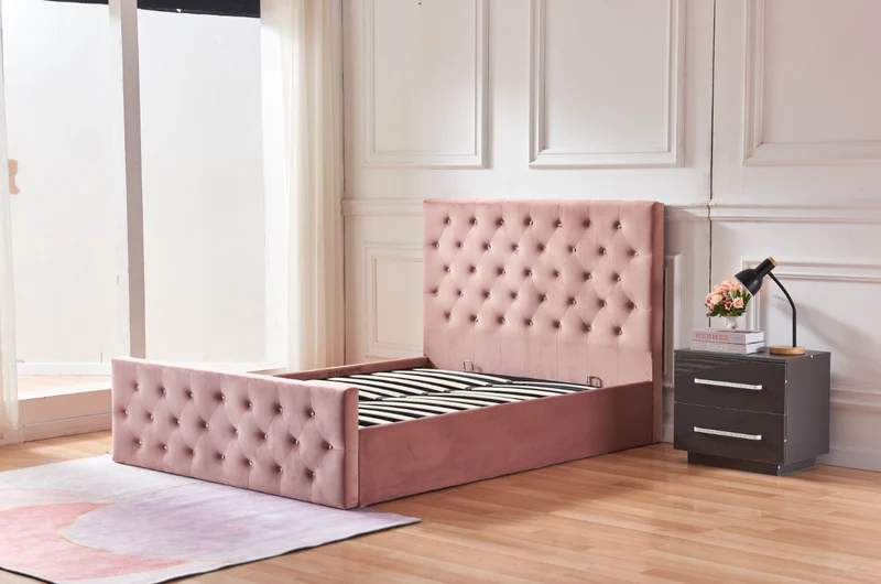 Lit coffre Capucins Rose