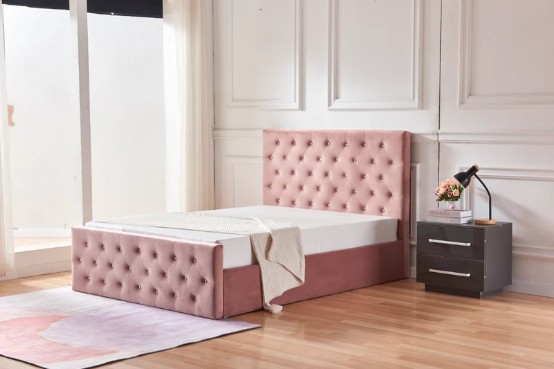 Lit coffre Capucins Rose