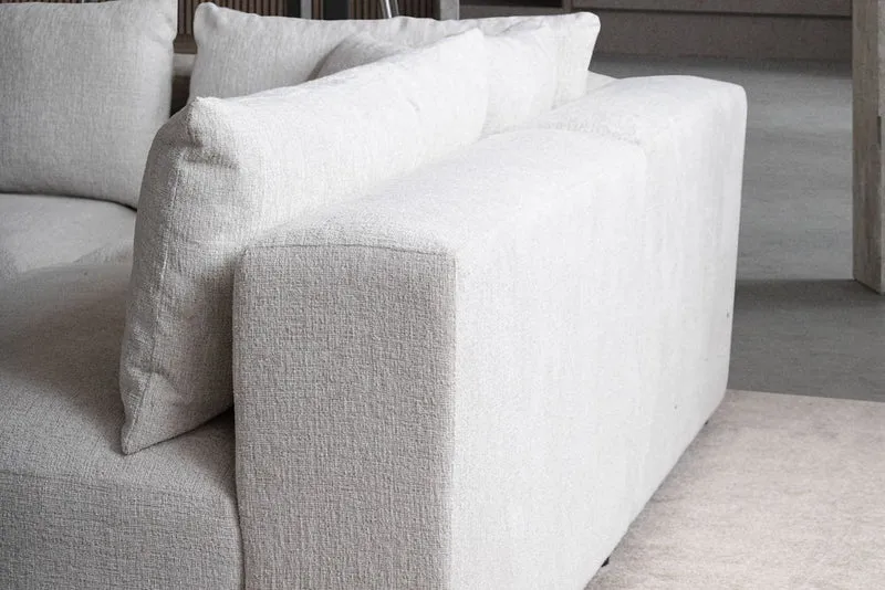Canapé Azra Modulable Chenille Blanc cassé