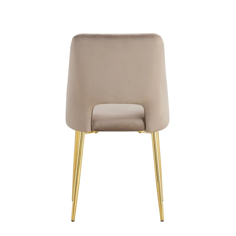 Chaise Ava Or velours Taupe