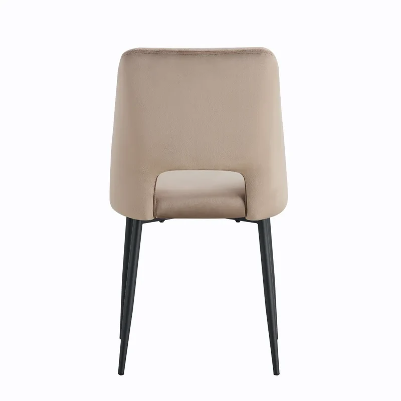 Chaise Ava Noir velours Taupe