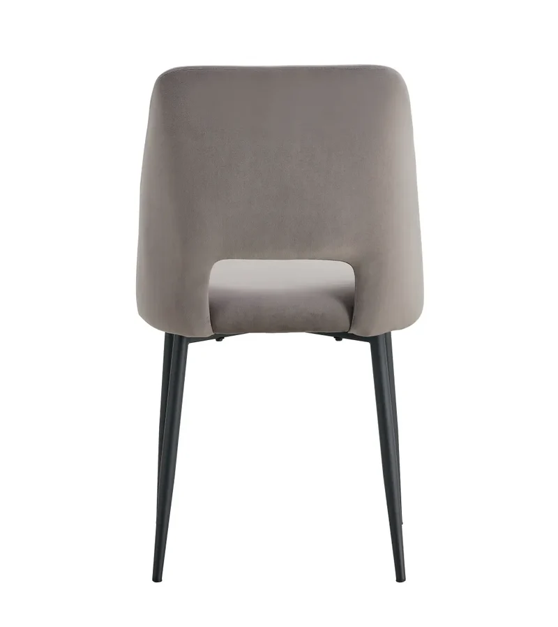 Chaise Ava Noir velours Gris
