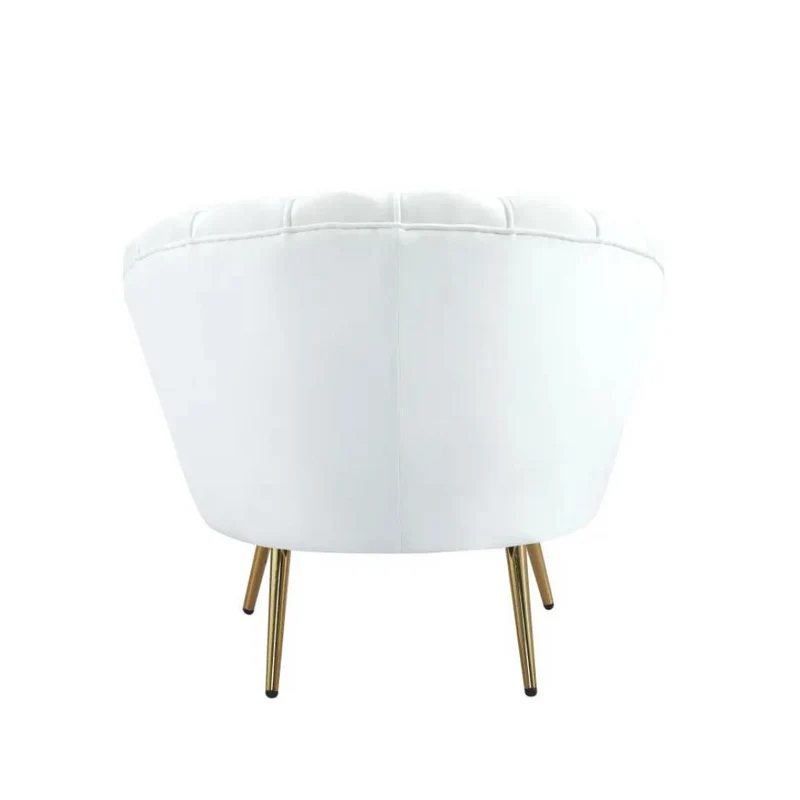 Fauteuil Quinconce Or velours Ecru