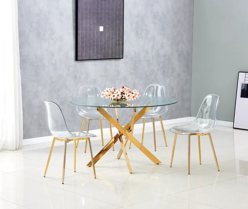 Chaise Maya - Structure Dorée Invisible Style Scandinave
