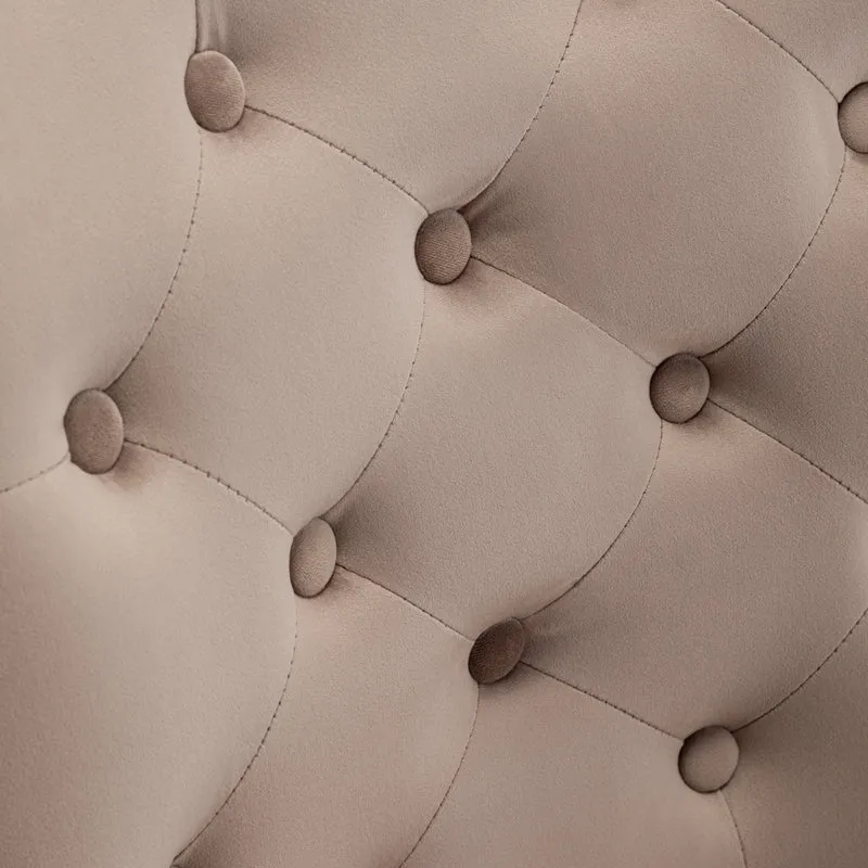 Chaise Stalingrad matelassée Or velours Moka