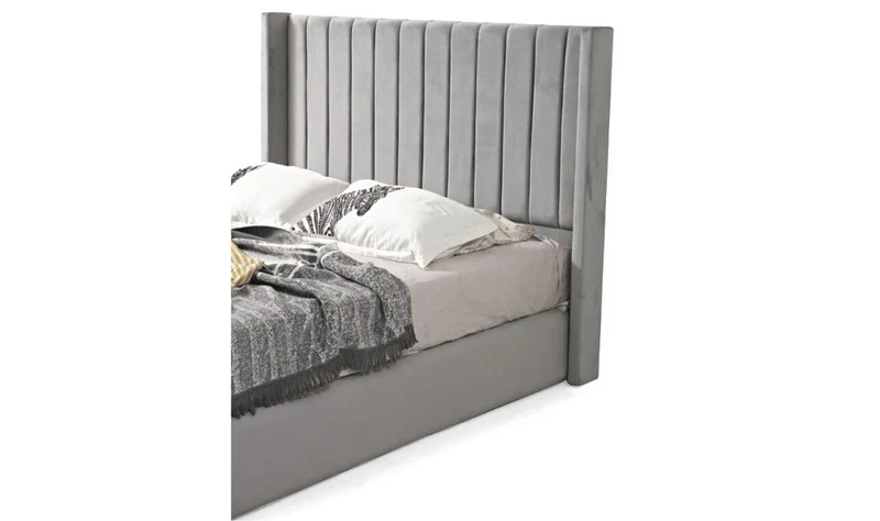 Cadre de lit Tokyo velours Gris