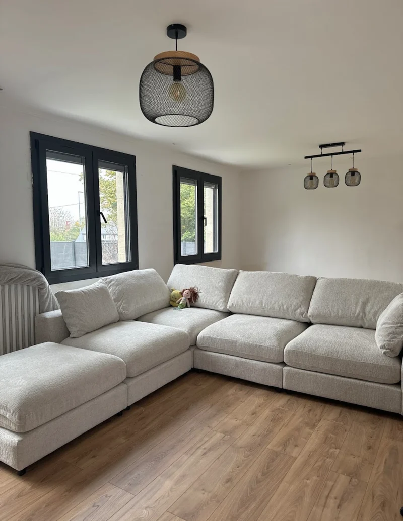 Canapé modulable Julia 4+1 en Chenille