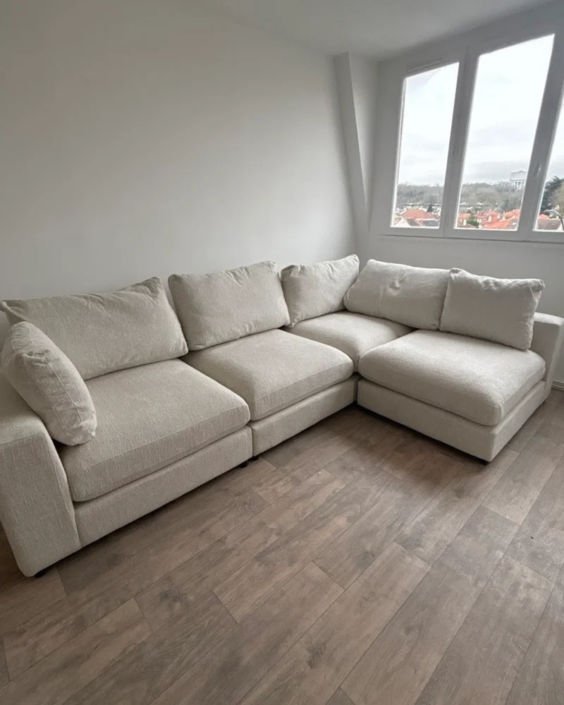 Canapé modulable Julia 3+1 en Chenille