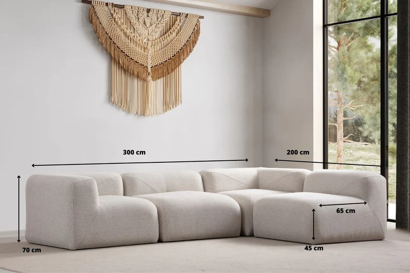 Canapé d'angle Nuage Modulable Chenille