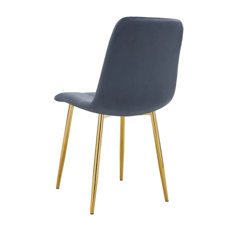 Chaise Elisa Or velours Anthracite