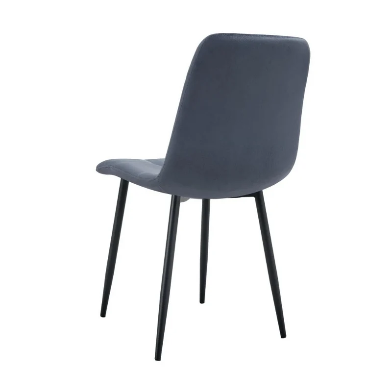 Chaise Elisa Noir velours Anthracite