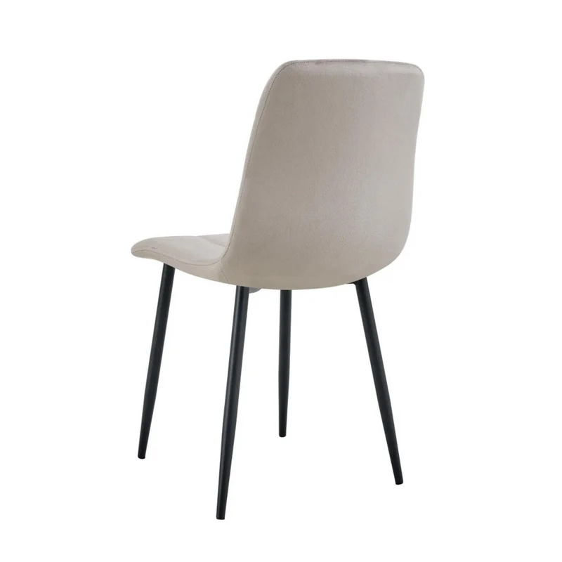 Chaise Elisa Noir velours Taupe
