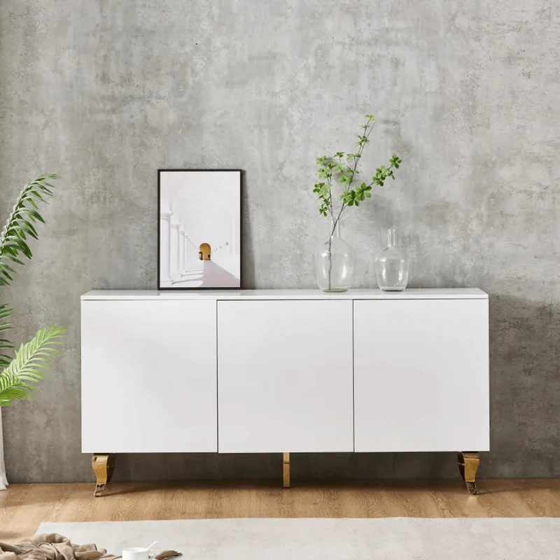 Buffet Baroque Or Laqué Blanc 160 cm
