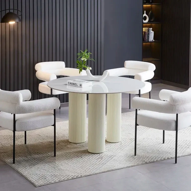 Chaise Bulle Accoudoir Structure Acier Noir tissu sergé gris