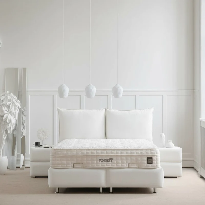 Lit Coffre MALIA BLANC CASSÉ - Velours
