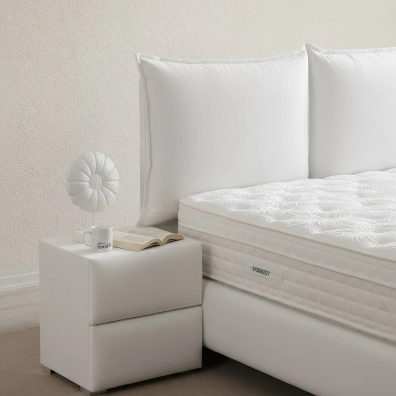 Lit Coffre MALIA BLANC CASSÉ - Velours